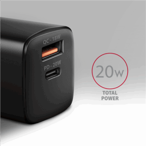 AXAGON ACU-PQ20 wall charger QC3.0/AFC/FCP + PD type-C, 20 W - black - Image 4