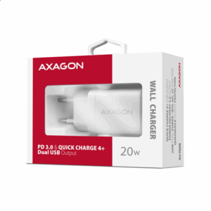 AXAGON ACU-PQ20W wall charger QC3.0/AFC/FCP + PD type-C, 20 W - white - Image 12