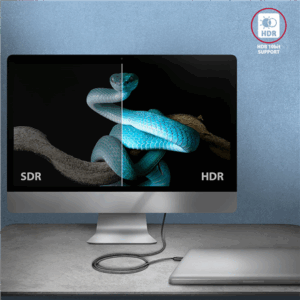 AXAGON BUCM4X-CM10AB USB-C to USB-C cable, USB4 Gen 3×2, 1 m, PD 240W, 8K HD, ALU, braided - juodos spalvos - Image 11