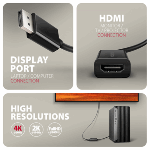 AXAGON RVD-HI20N DisplayPort to HDMI Adapter, 4K/60Hz - 15cm - Image 7
