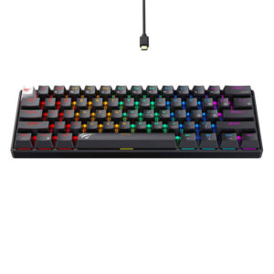Havit KB903L laidinė žaidimų klaviatūra RGB juodos spalvos QWERTY - Image 2