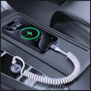 Kabelis 4smarts spiralinis USB-C į USB-C 240W baltos spalvos - Image 5