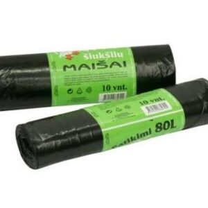 Šiukšlių maišai Plasta Strong, 80 l, 10 vnt., 30MK