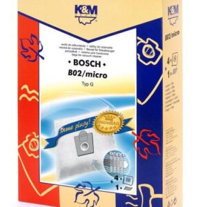 Dulkių siurblio maišeliai K&M B02 Mikro, 4 vnt