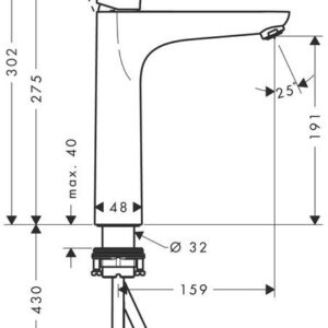 Praustuvės maišytuvas HANSGROHE FOCUS 31518000, chromo - Image 2