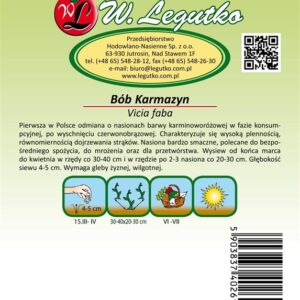 Sėklos daržovių pupos Karmazyn - Image 2