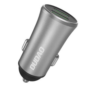 Dudao 3.4A smart car charger 2x USB sidabro spalvos (R6S sidabro spalvos)
