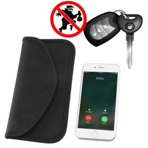 Anti-theft Case for Car Keys Phone Radio Blocking Faraday Box Faraday Cage 20cm x 11cm juodos spalvos