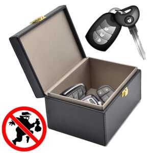 Signal blocking chest Radio blocking Faraday Box for car keys smartphone juodos spalvos