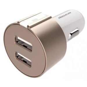 Nillkin Vigor Dual USB automobilinis įkroviklis aukso spalvos