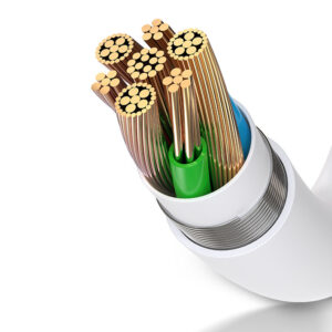 Joyroom S-Y104 headphone adapter Lightning - Lightning / mini jack 3.5mm - baltos spalvos - Image 4