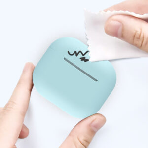 dėklas skirtas AirPods 2 / AirPods 1 silicone soft dėklas skirtas headphones juodos spalvos (Case C) - Image 3