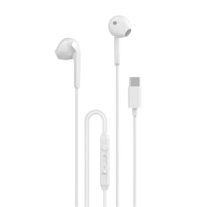 Dudao X3C į ausis įkišamos laidinės USB-C ausinės 1.2m - baltos spalvos