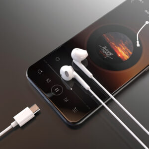 Dudao X3C į ausis įkišamos laidinės USB-C ausinės 1.2m - baltos spalvos - Image 2