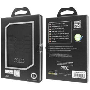 Audi Leather Wallet Card Slot Stand juodos spalvos MagSafe AU-MSCH-GT/D3-BK - Image 9