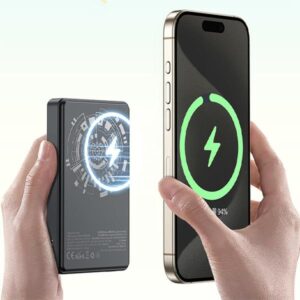 AWEI PowerBank MagSafe P33K 10000mAh22.5W juodos spalvos - Image 3