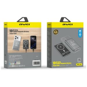 Induction powerbank Awei PA-31 10000mAh MagSafe pilkos spalvos - Image 2