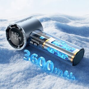 Rankinis ventiliatorius AWEI F38 MINI mėlynos spalvos - Image 5