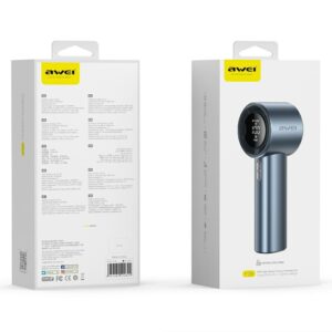 Rankinis ventiliatorius AWEI F38 MINI mėlynos spalvos - Image 8