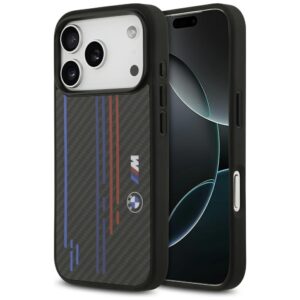 Dėklas BMW M Kevlar Lines & Logo MagSafe skirtas Apple iPhone 17 Pro juodos spalvos - Image 1