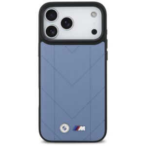 Dėklas BMW M Quilted Logo MagSafe skirtas Apple iPhone 17 Pro Max mėlynos spalvos - Image 3