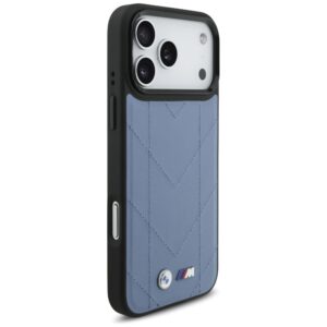 Dėklas BMW M Quilted Logo MagSafe skirtas Apple iPhone 17 Pro Max mėlynos spalvos - Image 4