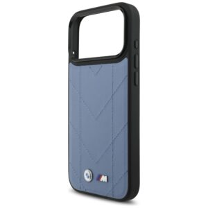 Dėklas BMW M Quilted Logo MagSafe skirtas Apple iPhone 17 Pro Max mėlynos spalvos - Image 6
