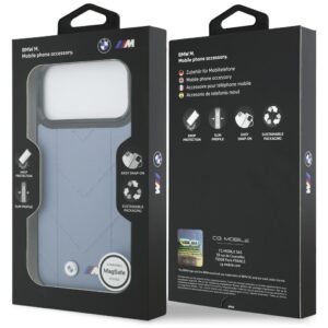 Dėklas BMW M Quilted Logo MagSafe skirtas Apple iPhone 17 Pro Max mėlynos spalvos - Image 8