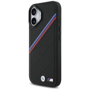 Dėklas BMW M Tricolor Metal Logo MagSafe skirtas Apple iPhone 17 juodos spalvos - Image 2