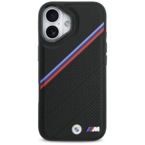 Dėklas BMW M Tricolor Metal Logo MagSafe skirtas Apple iPhone 17 juodos spalvos - Image 3
