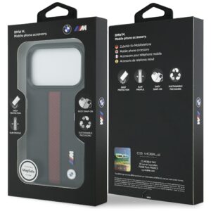 Dėklas BMW M Perskirtasated Stripe Logo MagSafe skirtas Apple iPhone 17 Pro raudonos spalvos - Image 8