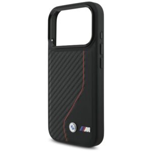 Dėklas BMW M Carbon Line & Logo MagSafe skirtas Apple iPhone 17 Pro raudonos spalvos - Image 6