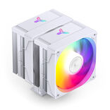 Jonsbo CR-3000E 3-Pin procesoriaus aušintuvas, Dual-Tower, RGB, 260W TDP - baltos spalvos, 120mm