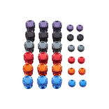 Asetek SimSports Aluminium Button Colour Kit - 6 Colours