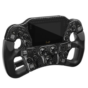 Asetek SimSports Invicta Formula vairas, 4,3-Zoll-LCD, USB-C - Black on Black Edition - Image 1