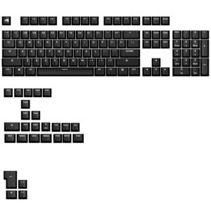 Glorious GPBT Basics Keycaps, ANSI išdėstymas US, PBT, Dye-Sub - Classic Black