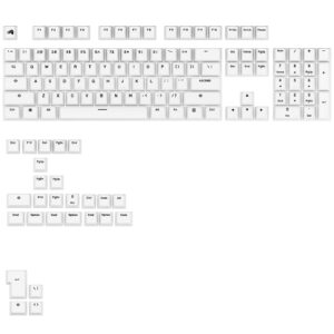 Glorious GPBT Basics Keycaps, ANSI išdėstymas US, PBT, Dye-Sub - Classic White