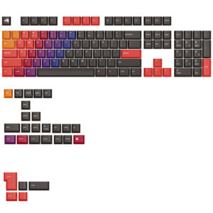 Glorious GPBT Gradient Keycaps, ANSI išdėstymas US, PBT, Dye-Sub - Celestial Fire