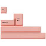 GMK Additional Kit, ABS keycaps, double-shot, extension set for ISO & ANSI – pastel pink