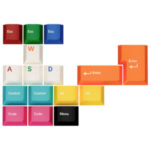 GMK Sample Mods Kit, ABS keycaps, double-shot, Cherry profile - colourful