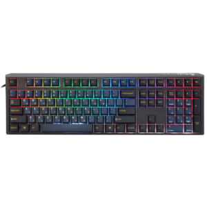 Ducky One 3 Pro Nazca Line žaidimų klaviatūra, mechaninė, 8.000 Hz, Hot Swap, RGB – Cherry MX2A Speed Silver, ANSI US išdėstymas