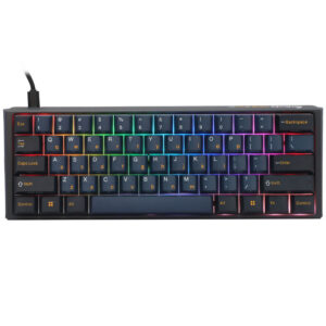 Ducky One 3 Pro Mini Nazca Line žaidimų klaviatūra mechaninė, 8.000 Hz, Hot Swap, RGB - Cherry MX2A Speed Silver, ANSI US išdėstymas
