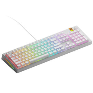 Glorious GMMK 3 HE 100 % Custom žaidimų klaviatūra - Pre-Built, ANSI US išdėstymas, Fox HE Switches, baltos spalvos
