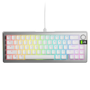 Glorious GMMK 3 Pro 65 % Custom žaidimų klaviatūra - Pre-Built, ANSI US išdėstymas, Fox Switches, sidabro spalvos - Image 2