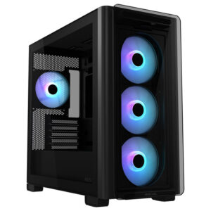 ASUS A23 PLUS ARGB Micro-ATX kompiuterio korpusas, Tempered Glass - juodos spalvos