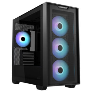 ASUS A21 PLUS ARGB Micro-ATX kompiuterio korpusas, Tempered Glass - juodos spalvos