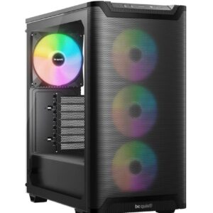 'be quiet! Pure Base 501 LX kompiuterio korpusas, Mid Tower, ATX, Tempered Glass - juodos spalvos