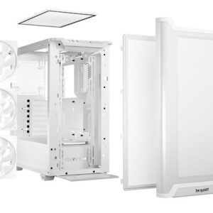be quiet! Pure Base 501 LX PC-kompiuterio korpusas, Midi-Tower, ATX, Tempered Glass - baltos spalvos - Image 2