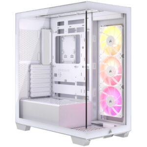 Corsair 3500X ARGB Midi-Tower, Tempered Glass - baltos spalvos