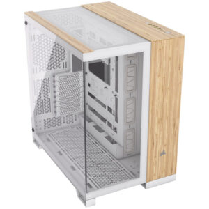 Corsair 6500X Midi-Tower, Tempered Glass - baltos spalvos/bamboo wood - Image 2